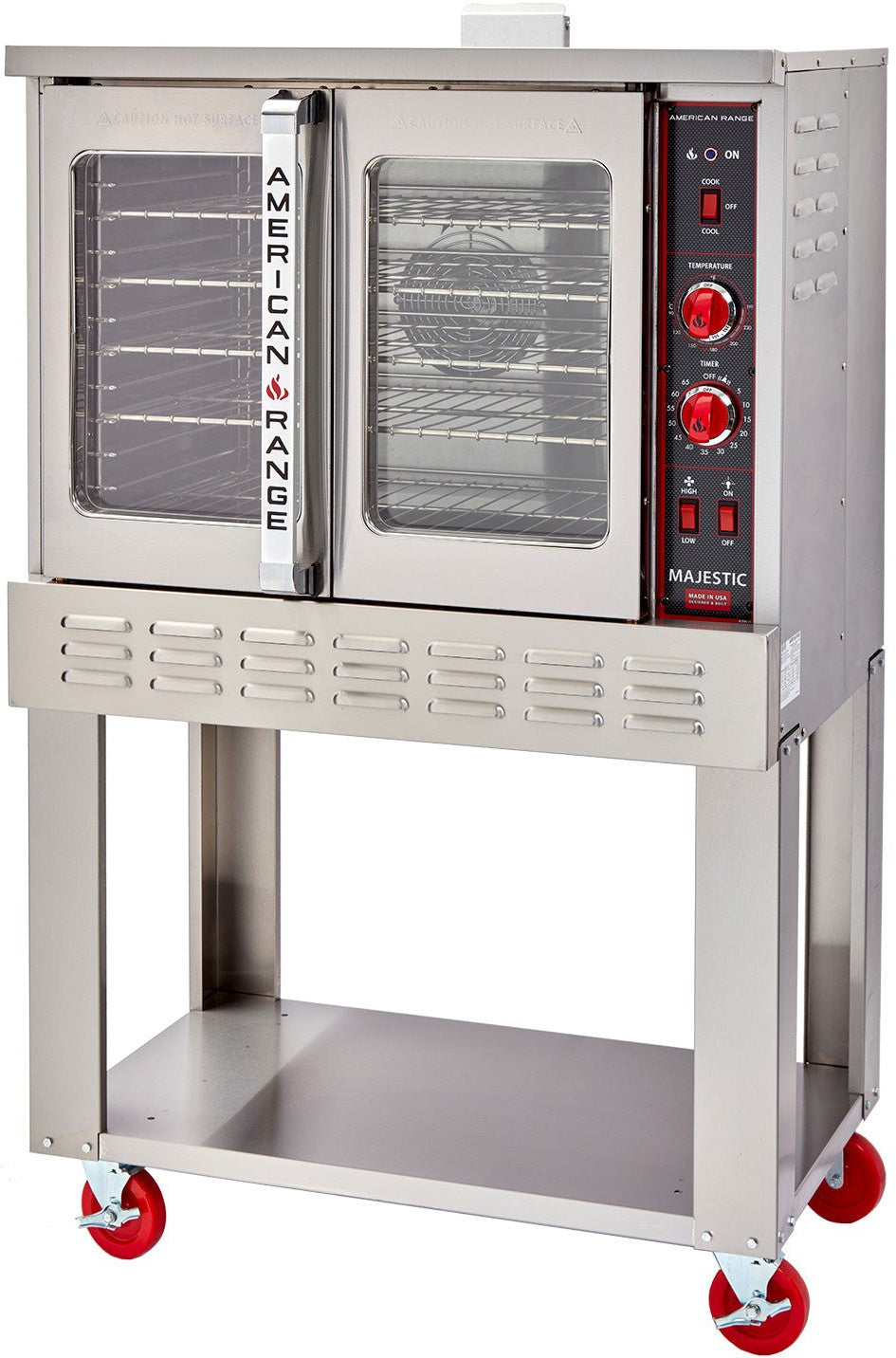 American Range - 40" Stainless Steel Majestic Convection Oven Electric Bakery Single Deck , 3 Elements with Electric Controls and Solid Doors- ME-1