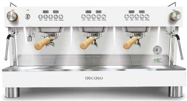 Ascaso - Barista T One Raised 3 Group Espresso Machine White/Wood - BT.10U (Special Order Item, ETA 3-4 Weeks)