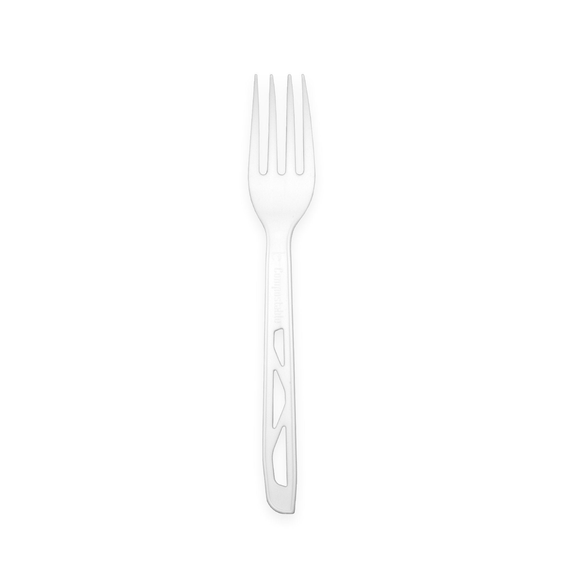 Better Earth - White Heavy Duty Compostable Fork, Pack of 1000 - BEABEFHW