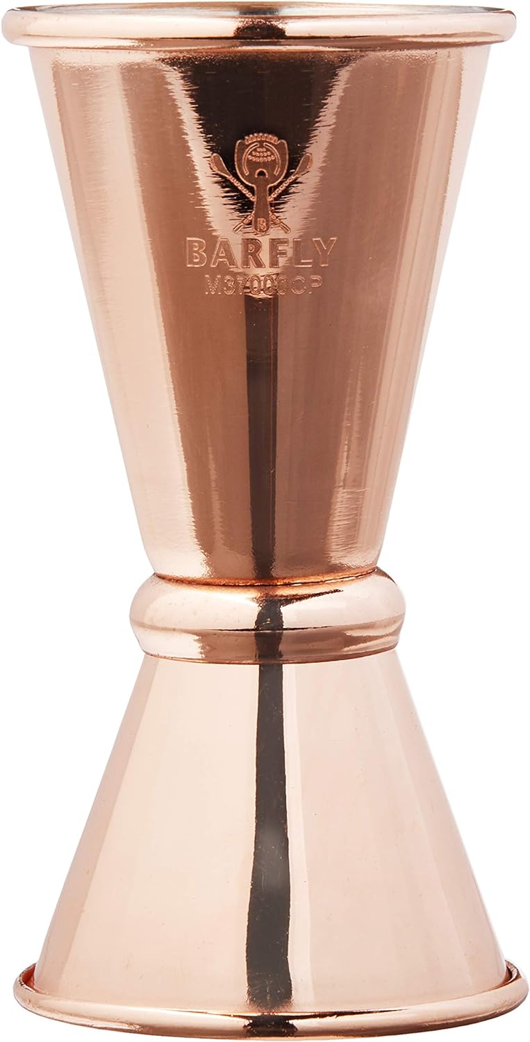 Barfly - 0.5 x 0.75 Oz Copper Plated Japanese Style Jigger - M37000CP