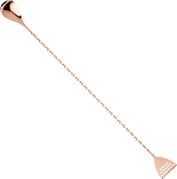 Barfly - 15.75" Copper-Plated Stainless Steel Bar Spoon With Strainer End - M37072CP
