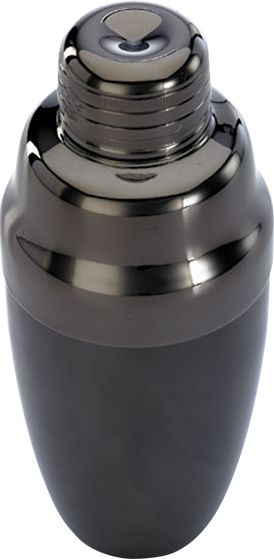 Barfly - 17 Oz Stainless Steel Gun Metal Black Heavy Weight 3-Piece Cobbler Cocktail Shaker - M37038BK