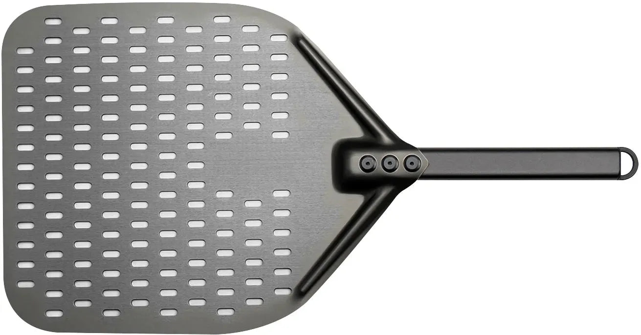 Browne - 14x12" Hard Anodized Aluminum Perforated Pizza Peel - 242220