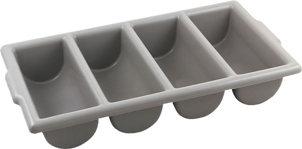 Browne - 21.5" x 1.75" x 3.75" Plastic 4 Compartment Cutlery Box - 1990