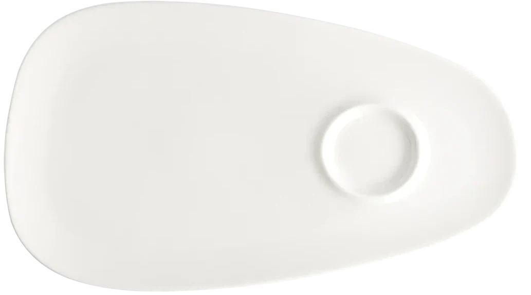 Browne - FOUNDATION 13.25" x 7.5" Porcelain White Oval Coupe Plate, Pack of 12 - 5630170