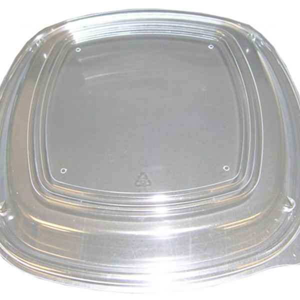 D&W Fine Pack - Clear Forum High Dome Lid For 10" Square Tray, Pack of 160 - DWCL213109