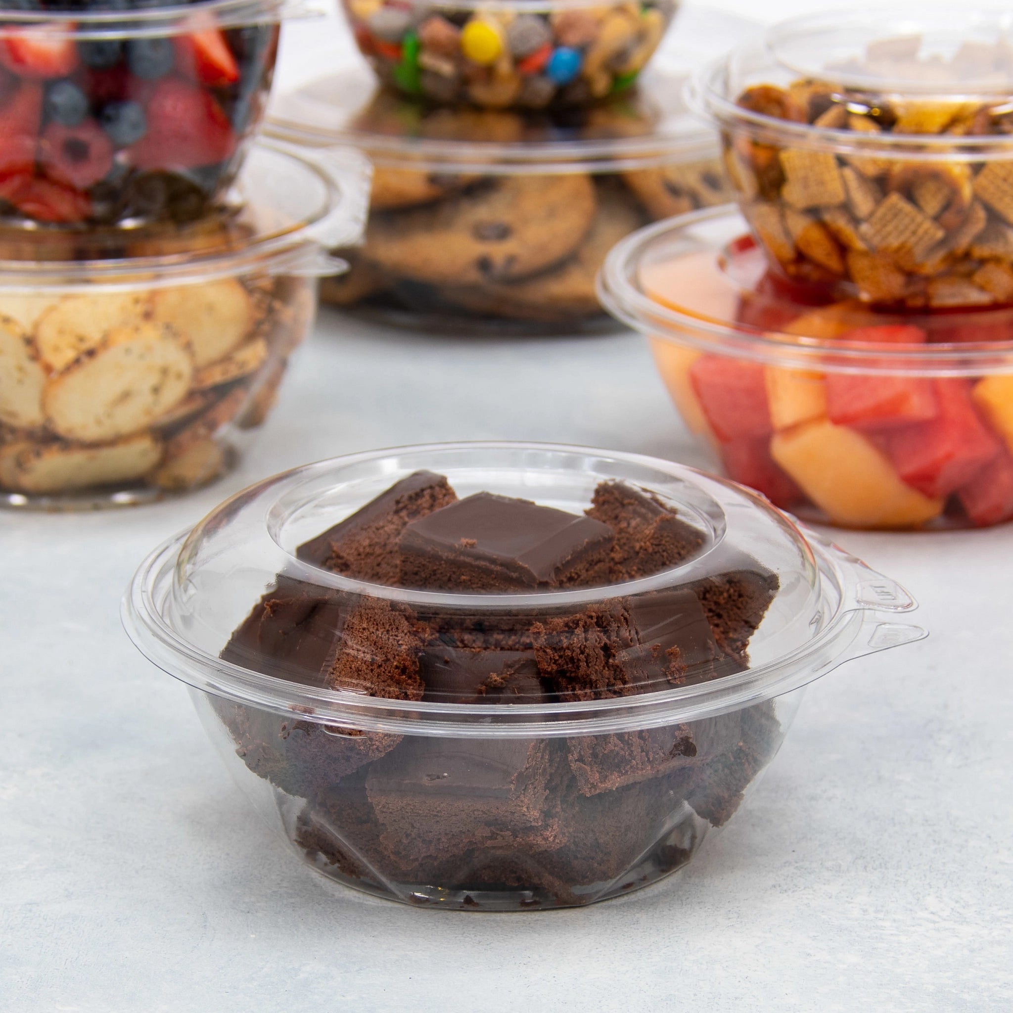Dart Container - 24 Oz Plastic Tamper-Resistant, Tamper-Evident Bowl with Dome Lid, Pack of 150 - DRTCTR24BD