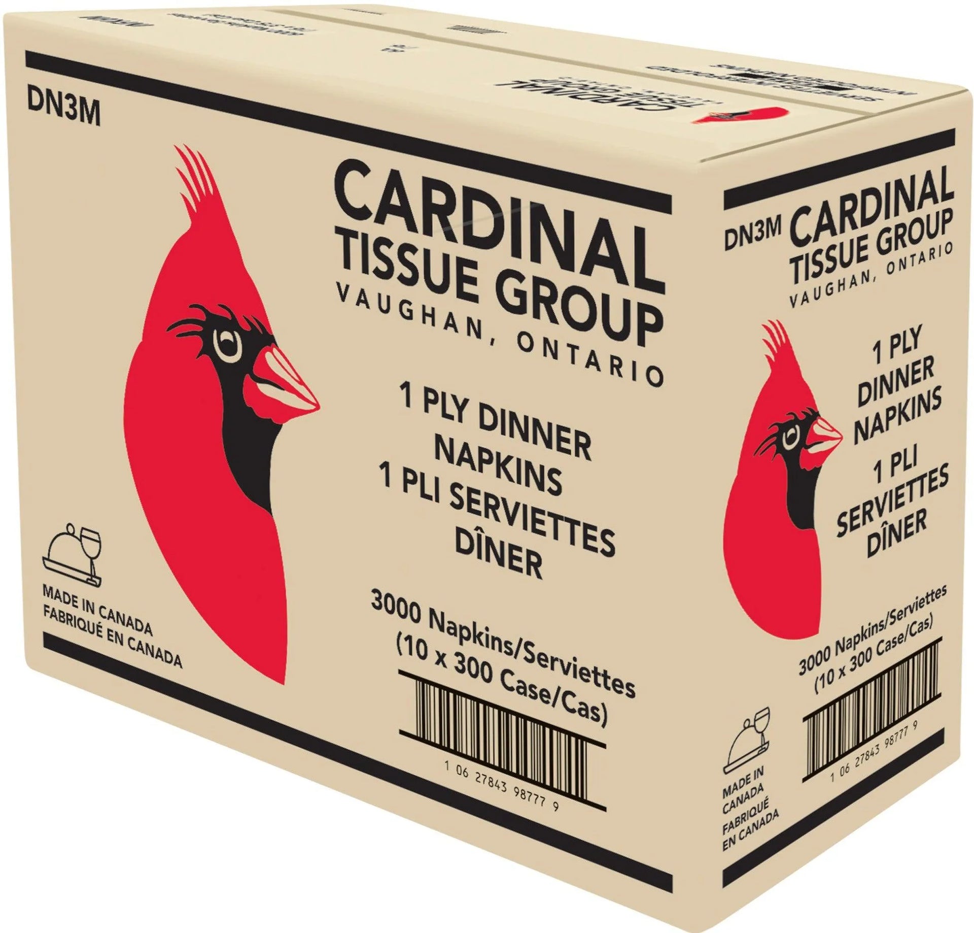 Cardinal Tissue - 1 Ply Kraft Printed Zinger Napkin, 6000/cs, 32cs/sk - 630541ZING