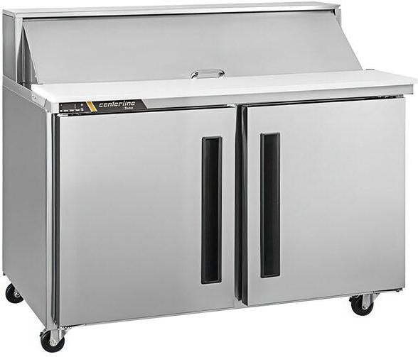 Centerline By Traulsen - 48.5" 2 Door Mega Top Refrigerated Sandwich Prep Table - CLPT-4818-SD-LR
