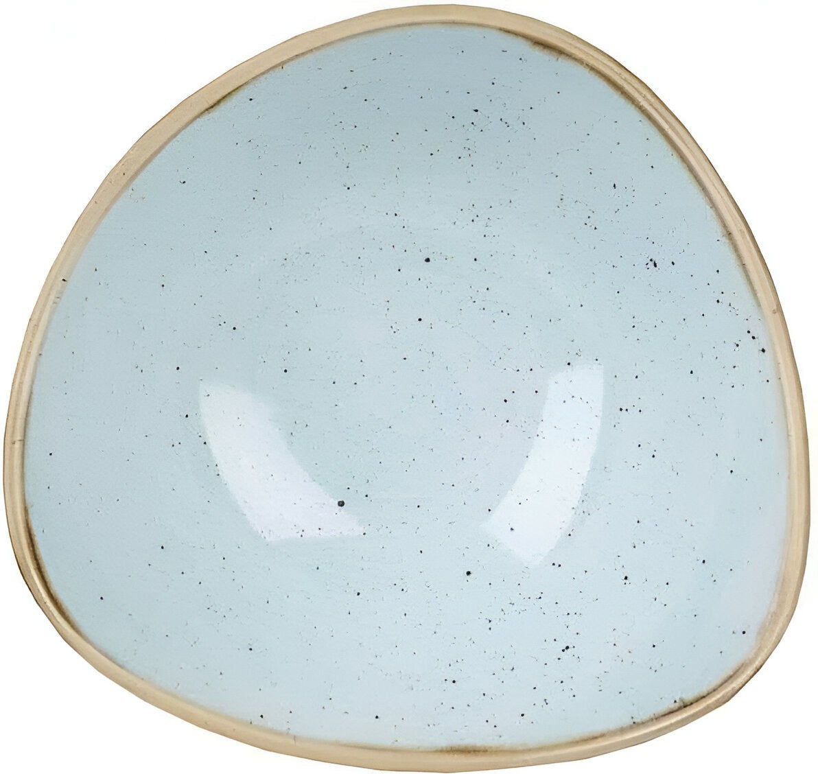Churchill - 6" Super Vitrified Stonecast Duck Egg Blue Triangle Bowl, Pack of 12 - SDESTRB61
