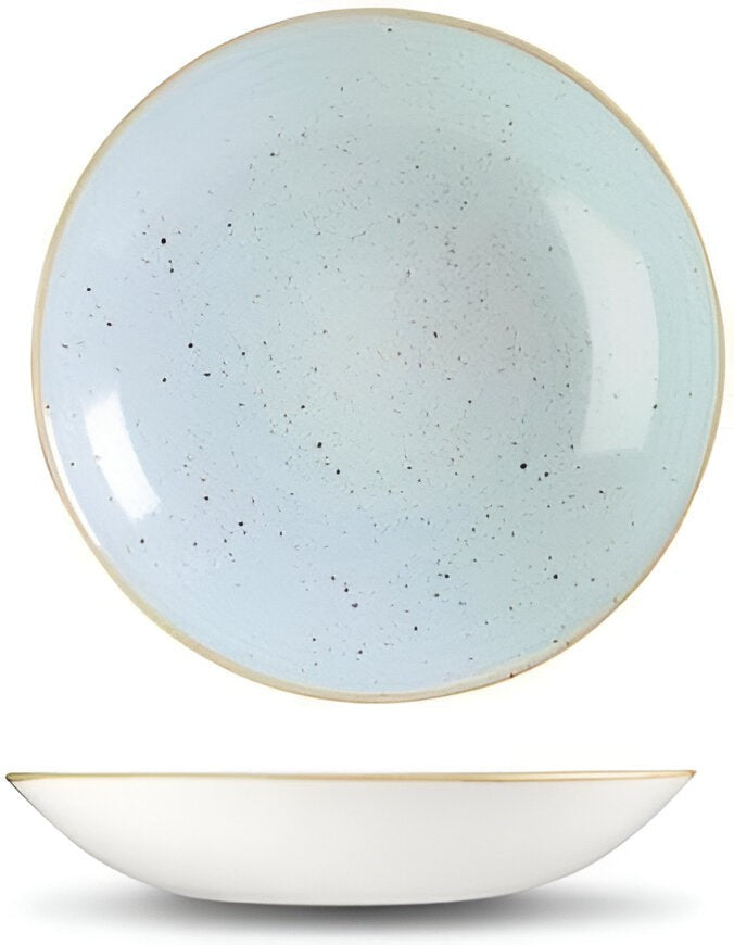 Churchill - 9.75" Super Vitrified Stonecast Pasta Bowl Duck Egg Blue Large Coupe, Pack of 12 - SDESEVB91