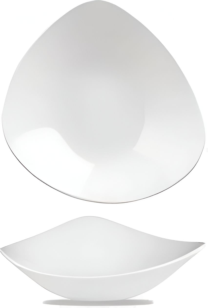 Churchill - Super Vitrified 6" Lotus Triangle Bowl, Pack of 12 - WHTRB61