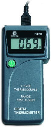 Comark - Type J Digital Thermometer With Probe, Battery And Case - DT33 (Pre-Order Now, ETA 3-4 Weeks)