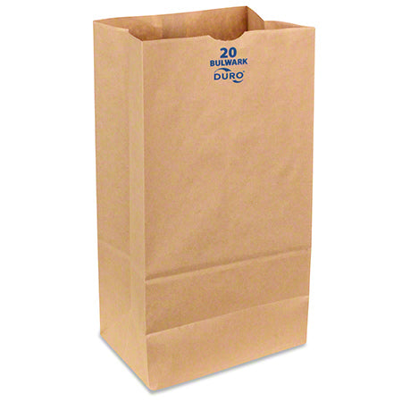 Duro - 8.25" x 5.8" x 16.12" 20# Paper Extra Heavy Duty Bulwark Bags, 400/Bale - DUR71020