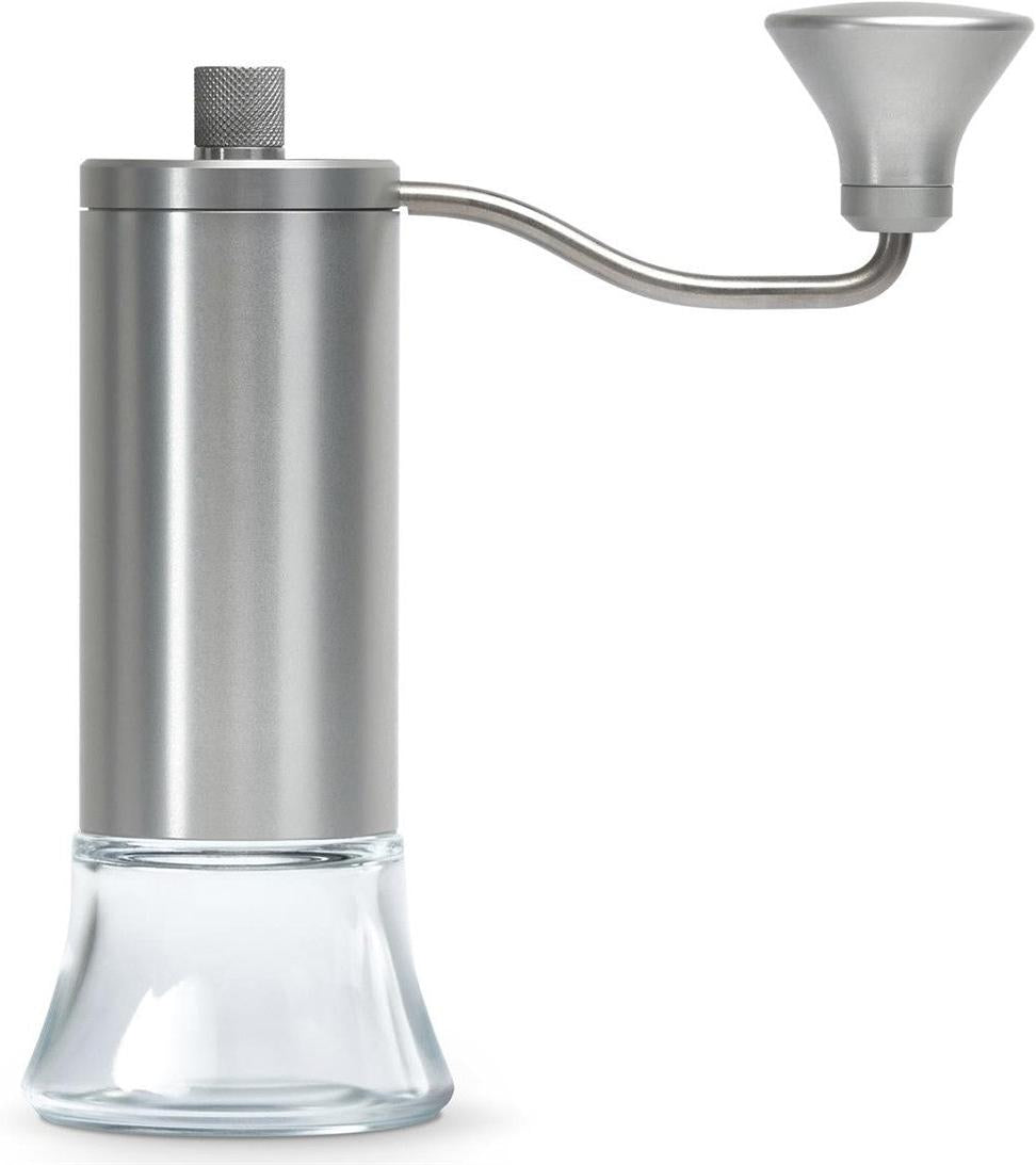 Eureka - Glass & Natural Anodized Baby Hand Grinder - BabyHandGrinderGlass+NaturalAnodized