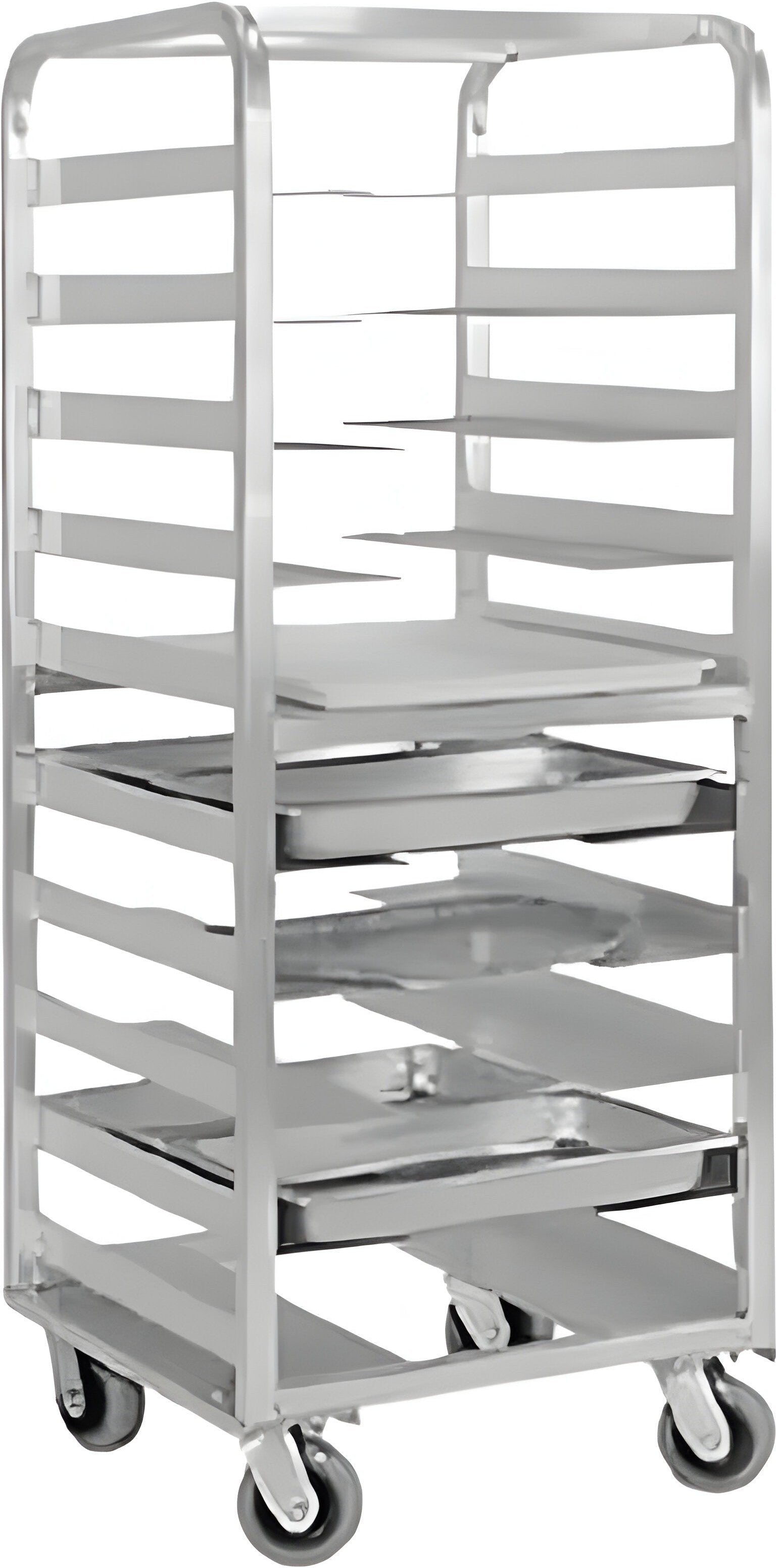 FWE - 10 Pans Capacity Oval Tray-Pan Rack with 6
