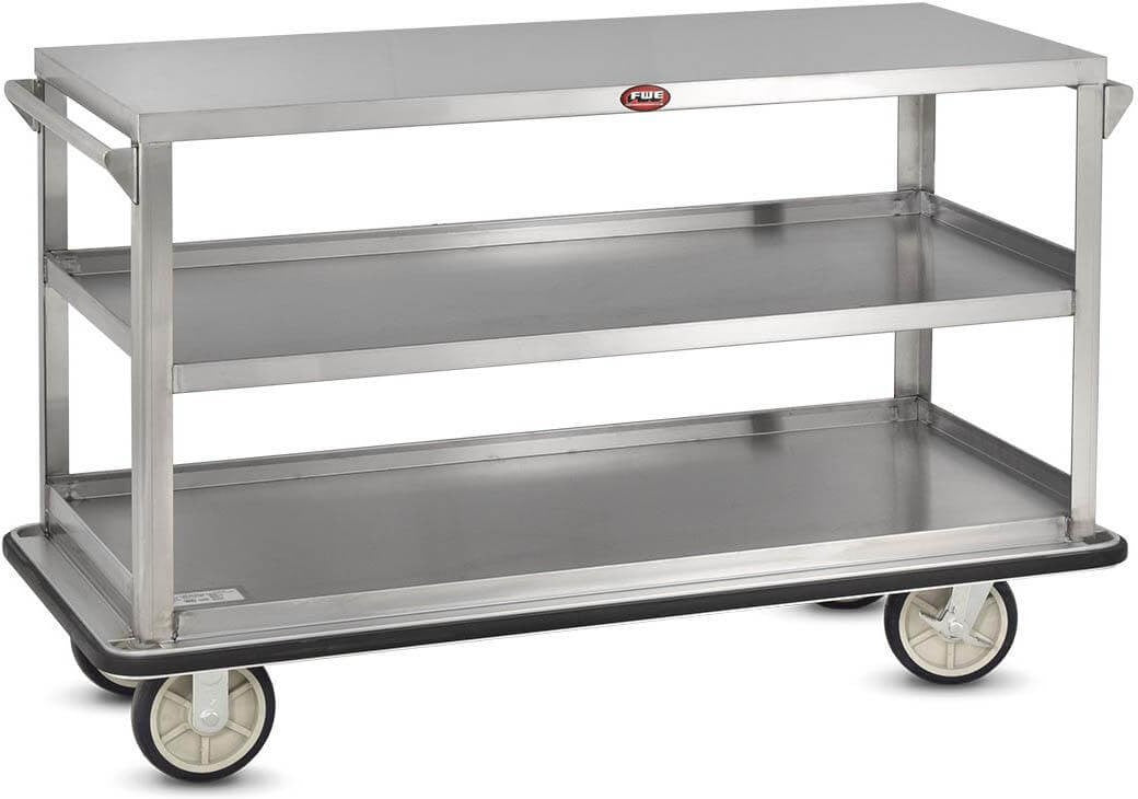 FWE - 1600 lbs Capacity Stainless Steel Queen Mary Cart with 9" Spacing 4 Levels, Also Edges Down - UC-409-62 (Special Order 4-6 weeks)