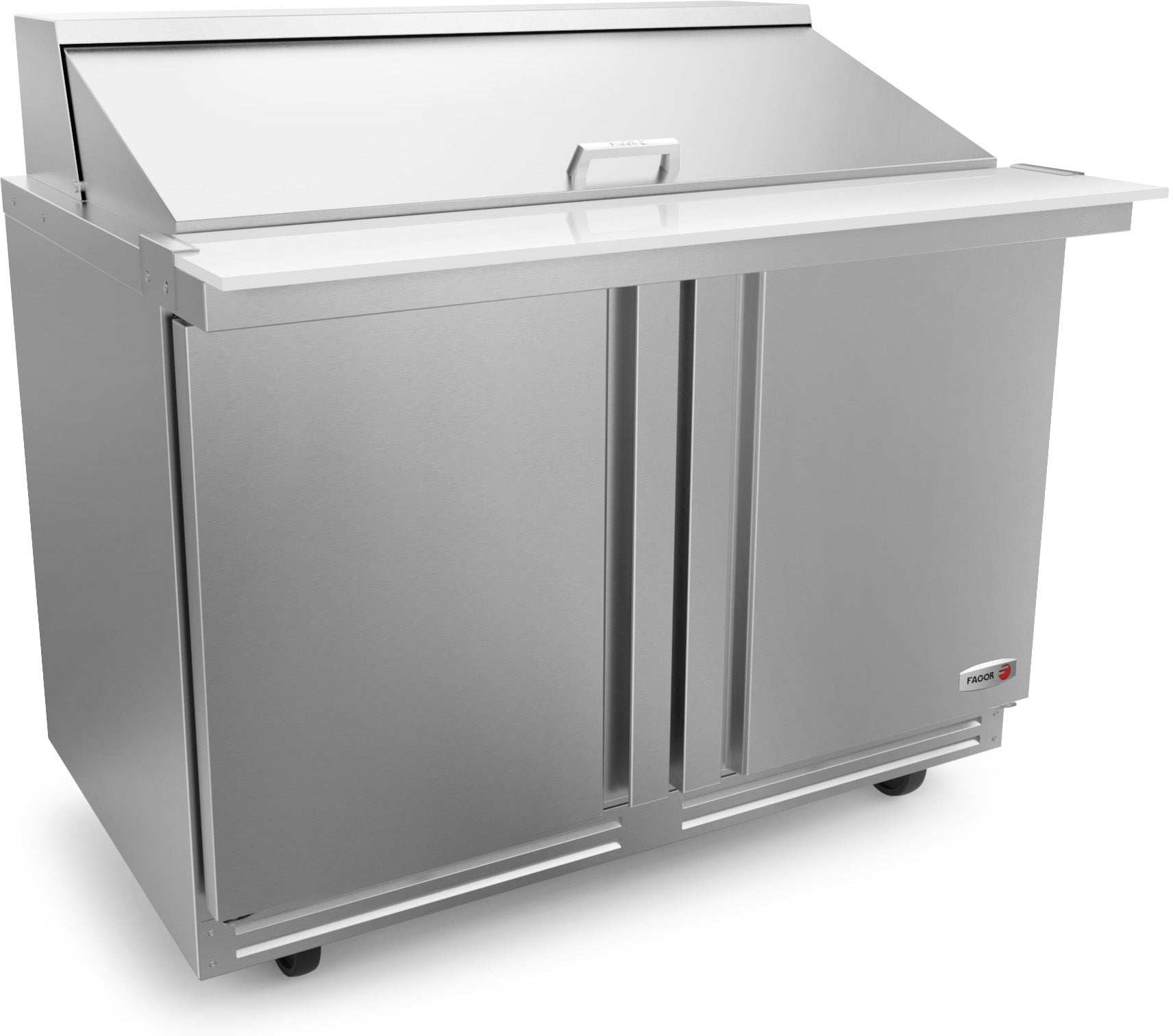 Fagor - FMT Series 115V, 48" Double Door Mega Top Refrigerated Salad/Sandwich  Prep Table - FMT-48-18-N