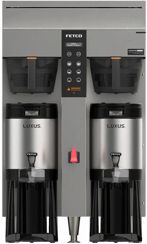 Fetco - 2 Gal Extractor Plastic BB Plus Double Automatic Thermal Server Coffee Brewer with Max Amp Draw 25.5 & 22.2 - E1253US-UB230-PM110 (Special Order Item, ETA 3-4 Weeks)