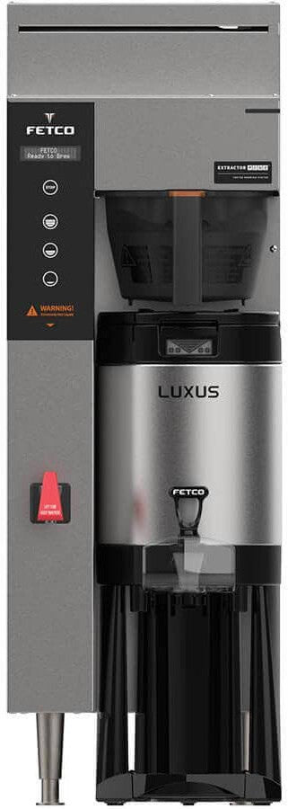 Fetco - 26.25" 208-240V Extractor Plus Plastic BB Single Automatic Thermal Server Coffee Brewer - E1241US-1X117-PM011 (Special Order Item, ETA 3-4 Weeks)