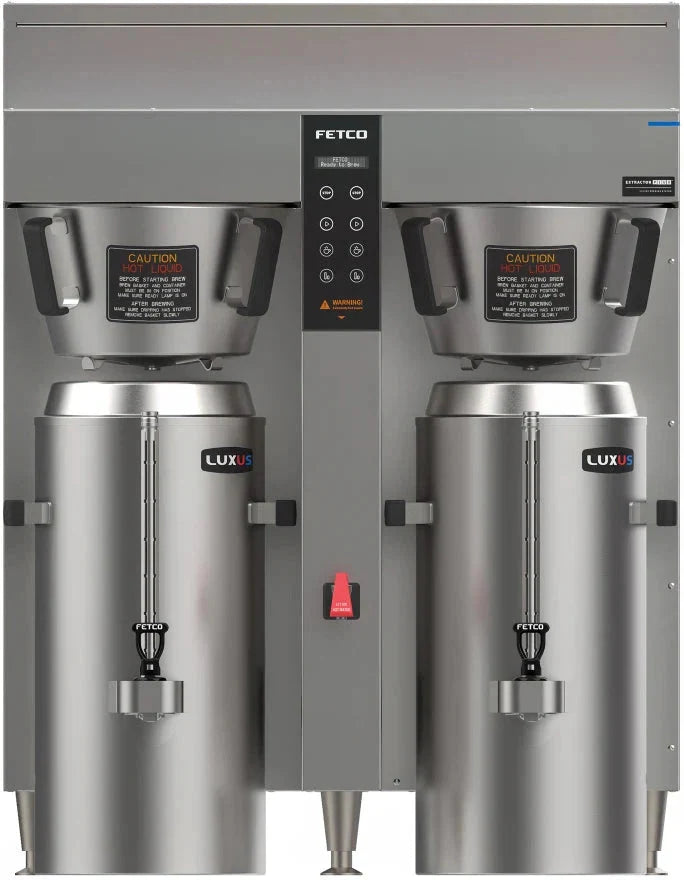 Fetco - 3 Gal Extractor Metal BB Plus Double Automatic Thermal Server Coffee Brewer with Max Amp Draw 22.2 - E1262US-3B330-MM110 (Special Order Item, ETA 3-4 Weeks)