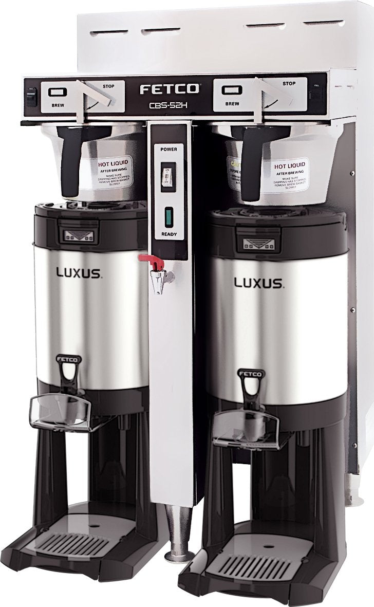 Fetco - Hand-Operated Dual Station Coffee Brewer 2 x 3 kW (120/208-240V) - CBS-52H-15 (Special Order Item, ETA 3-4 Weeks)