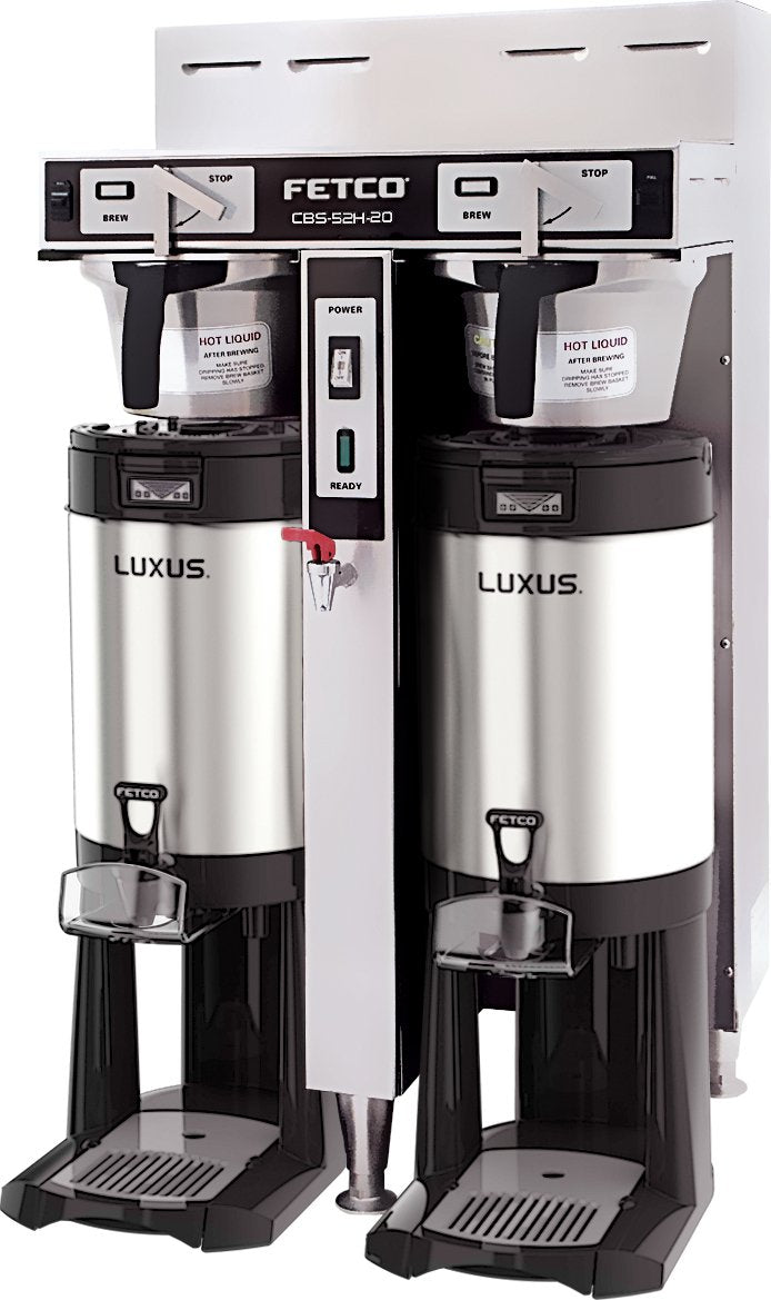 Fetco - Hand-Operated Dual Station Coffee Brewer 2 x 4 kW (120/208-240V) - CBS-52H-20 (Special Order Item, ETA 3-4 Weeks)