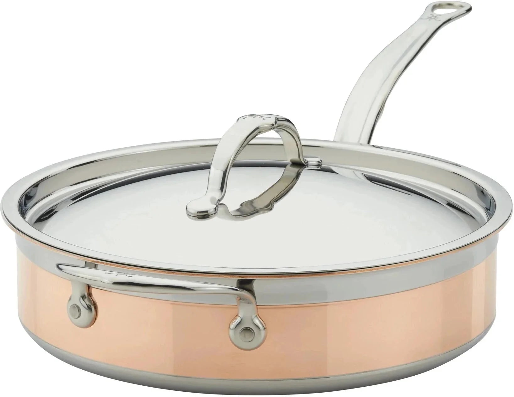 Hestan - 26 cm/3.5 QT Copper Bond Induction Copper Saute Pan With Helper Handle- 31598
