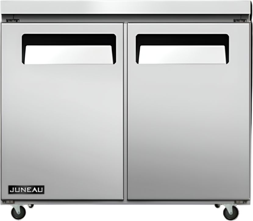 Juneau - 36" Stainless Steel  Undercounter Double Door Refrigerated Prep Table - 58012