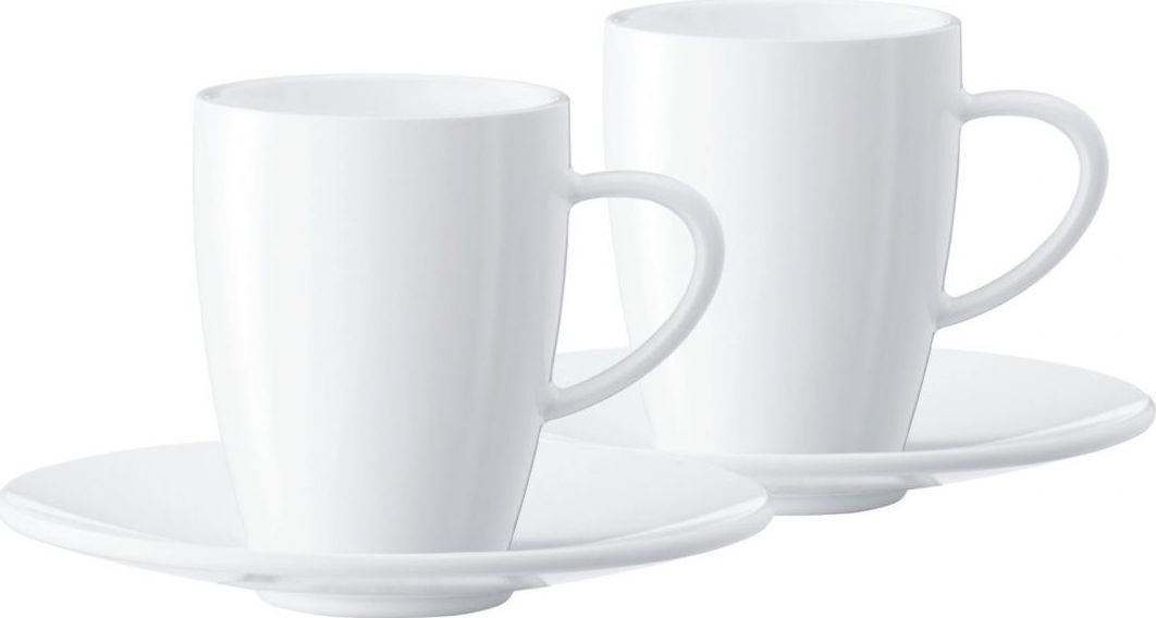 Jura - 2 PC White Coffee Cups & Saucers - 66499