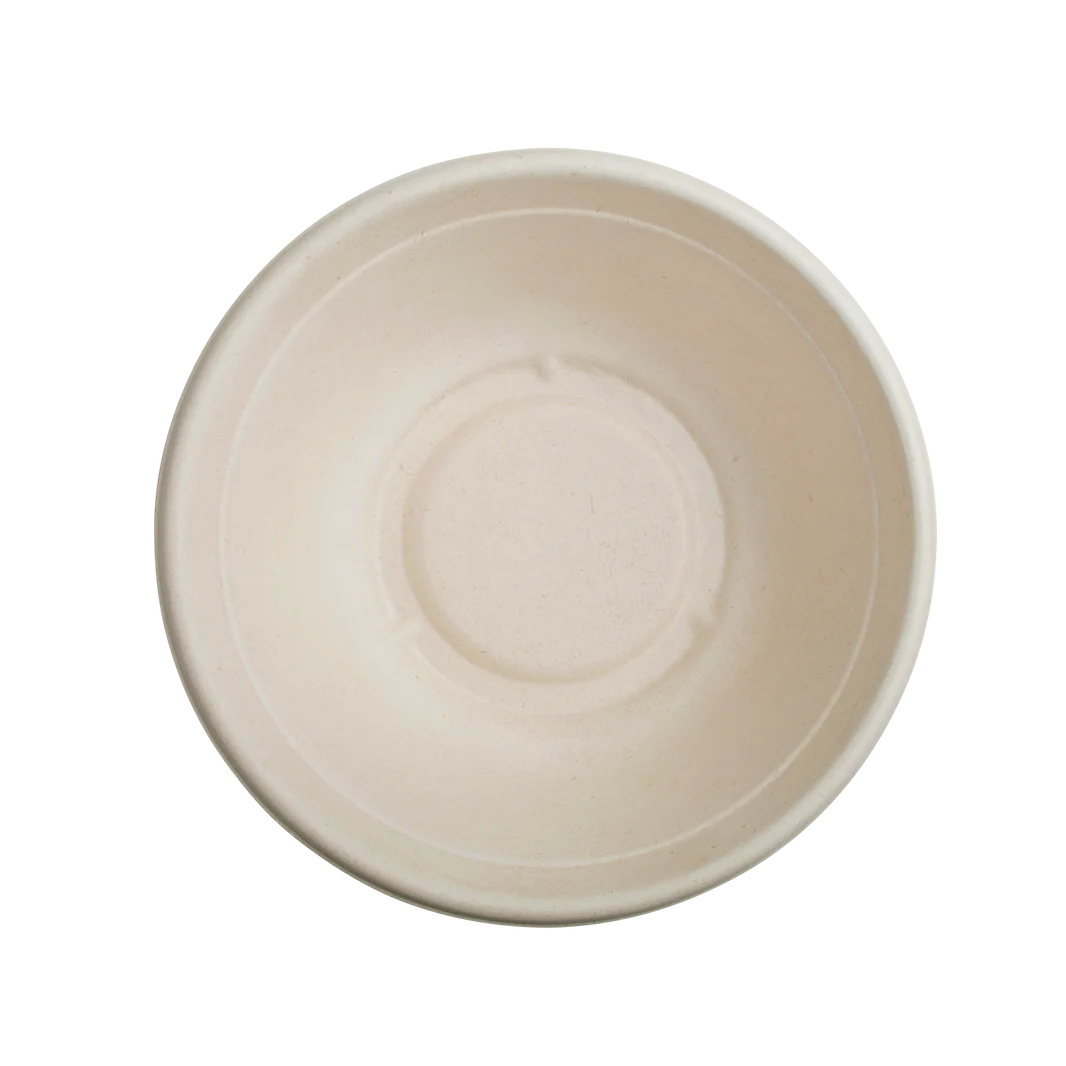 Karat - 40 Oz Natural Bagasse Round Bowl, 500/cs, 30/sk - KARBBR40NFF