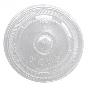 Karat - Polypropylene 95 mm Rim Clear Flat Lid For 8.5-24 Cups, Pack of 2000 - KARC3000