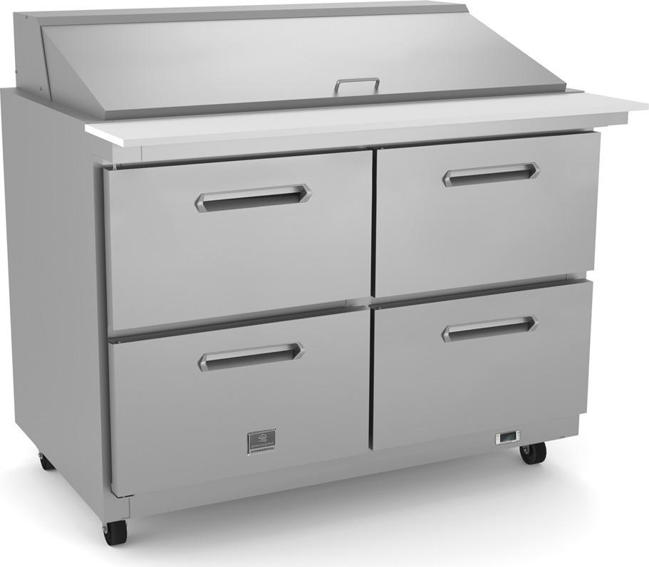Kelvinator Commercial - 48" Mega-Top Table with 4 Drawers & 18 GN 1/6 Containers - KCHMT48.18.2D