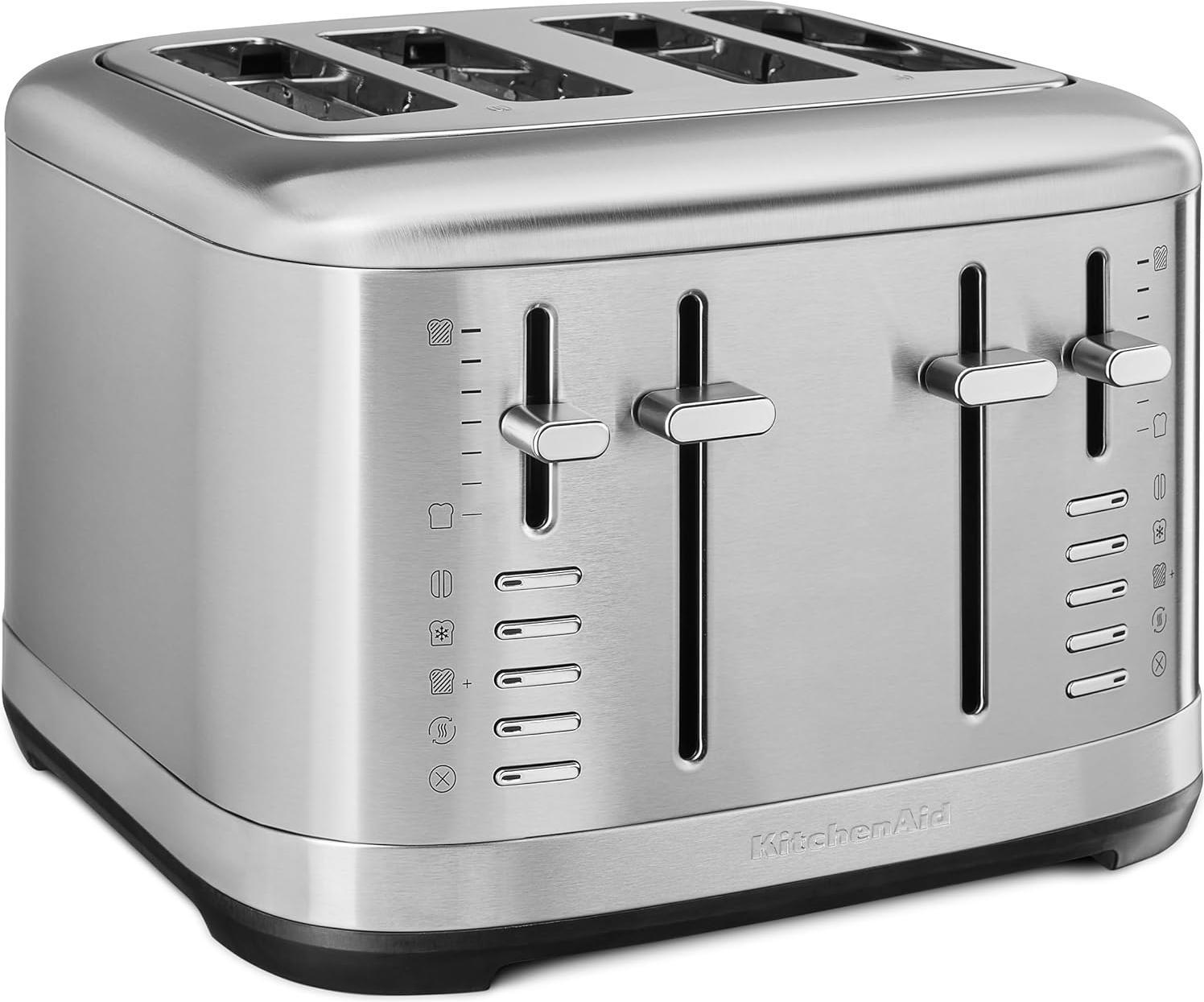 KitchenAid - 4 Slice Brushed Stainless Steel Toaster - KMT4109SX
