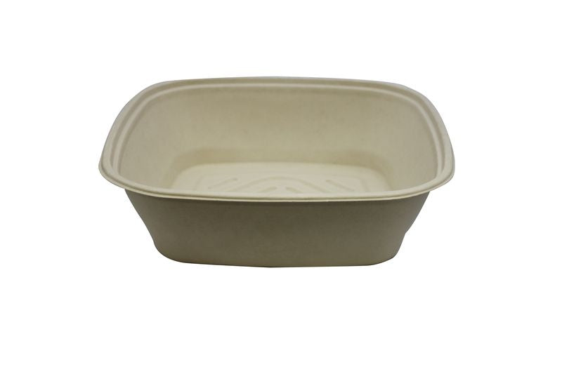 Sabert - 160 Oz  Natural Square Pulp Catering Bowl, Pack of 25 - SAB42141600D25