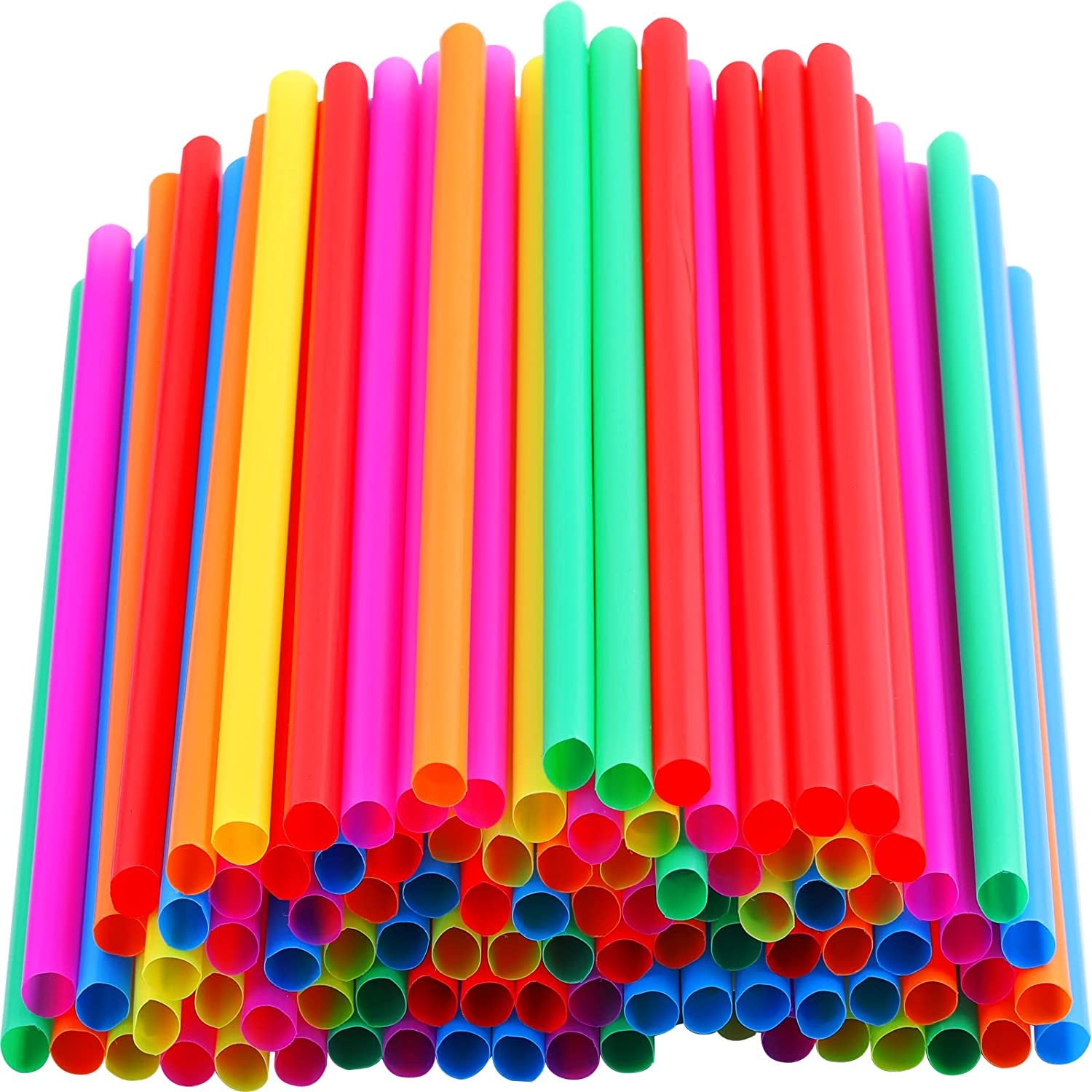 RiteWare - 9" Multi-Coloured Bubble Pointed Tip Tea Straw Wrapped, 100/bx, 9bx/cs - 475136