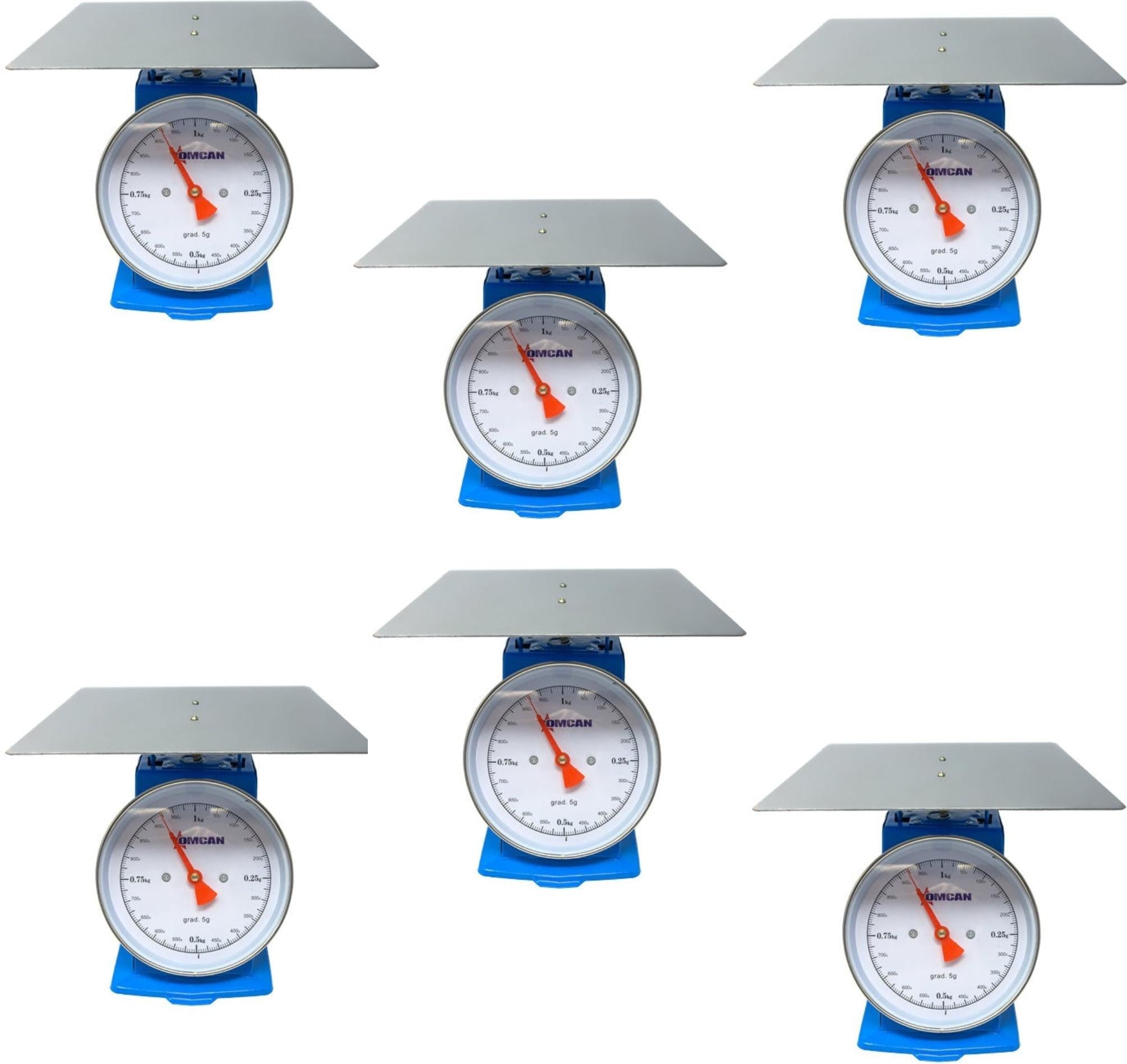 Spring Deal Scale Omcan - 1 kg Dial Spring Scale with Stainless Steel Platform, Pack of 6 ...