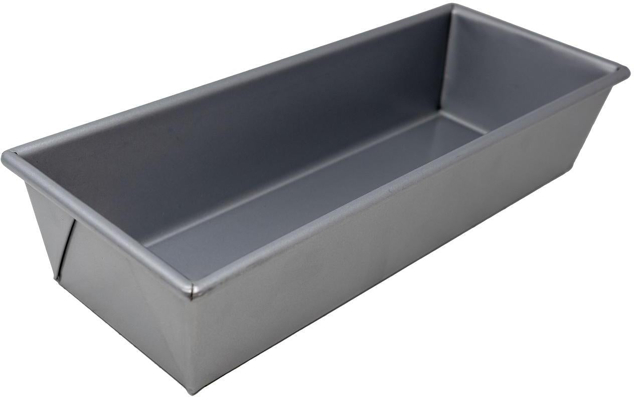 Omcan - 10" x 5" x 3" Glazed Aluminized Steel Bread Loaf Pan, Pack of 8 - 81204