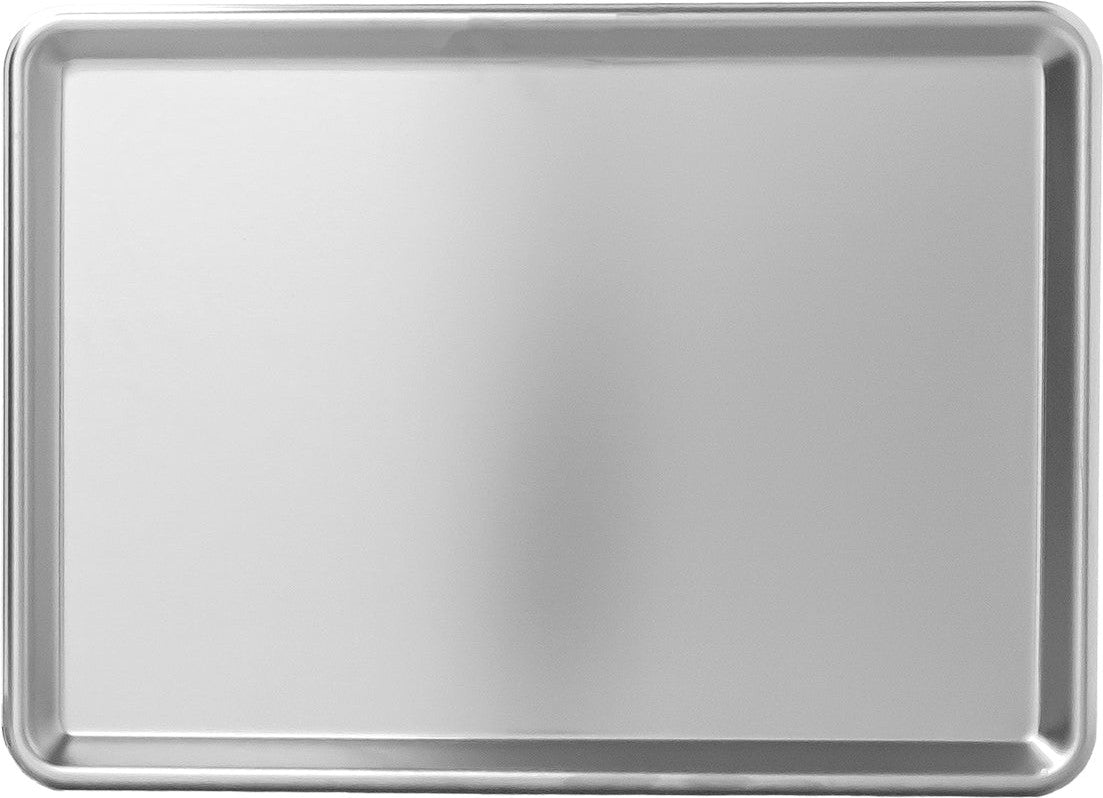 Omcan - 13″ x 18″ 20-Gauge Stainless Steel 1/2 Size Bun Pan or Sheet Pan with Open Bead, Pack of 5 - 81021