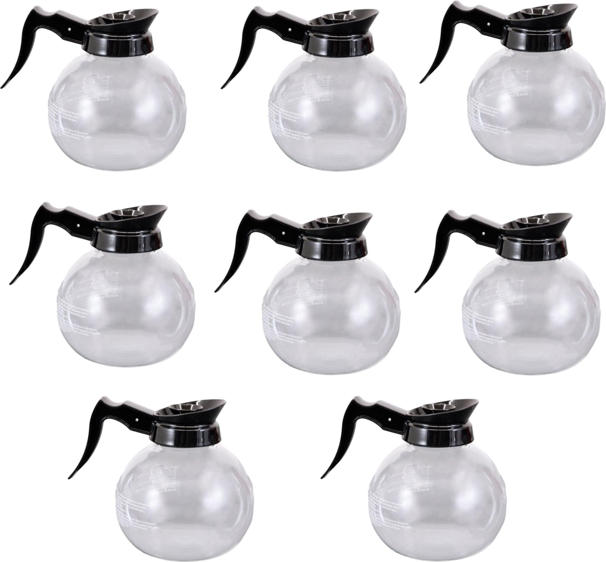 Omcan - 1.8 L Glass Decanter For Coffee Maker Compatible With 15000-546, Pack of 8 - 69224