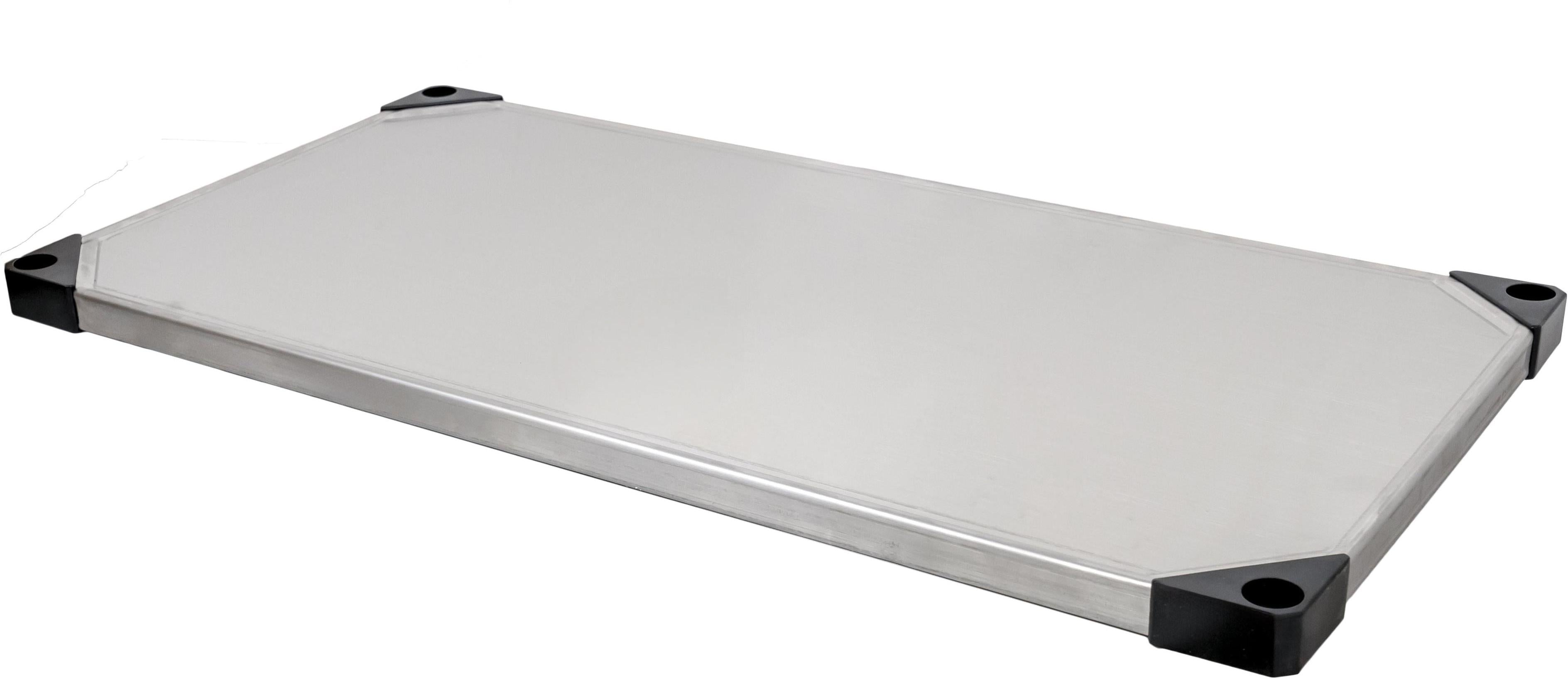 Omcan - 24″ x 48″ Stainless Steel Solid Shelf for Chrome Racks - 49138