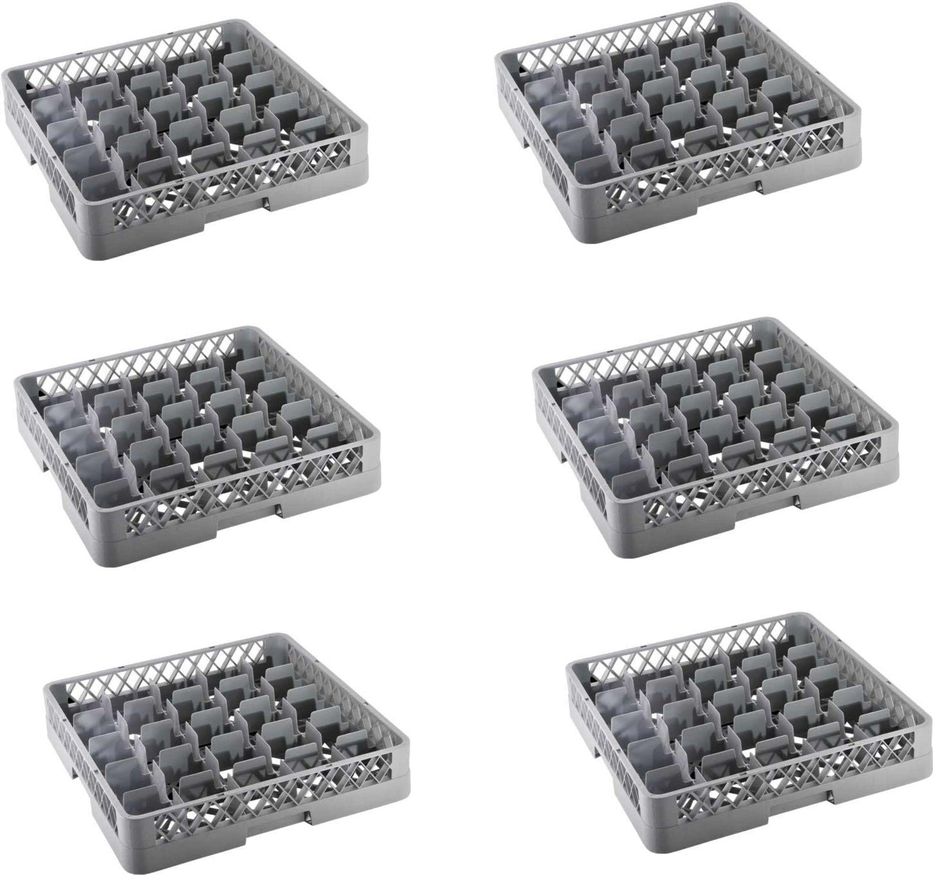 Omcan - 25 Compartment Dishwasher Glass Rack, Pack of 6 - 43502