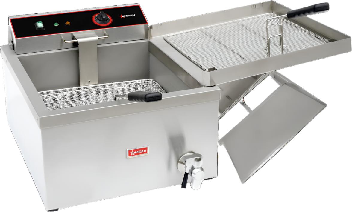 Omcan -  25 lbs Oil Capacity Countertop Electric Fryer - 48522