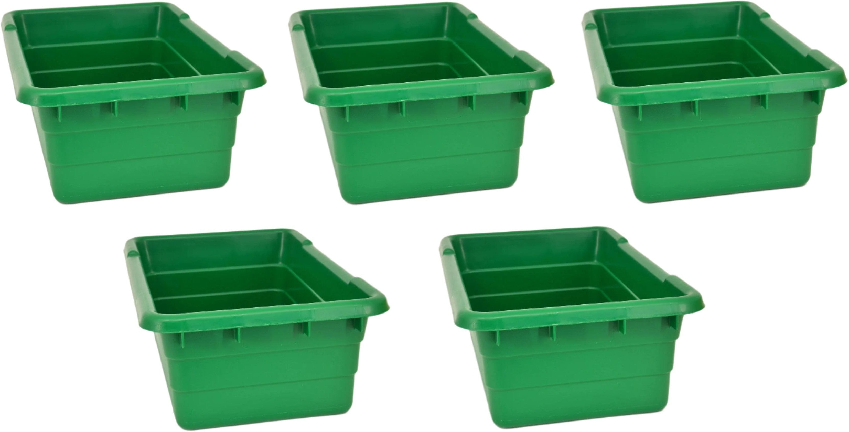 Omcan - 25″ x 16″ x 8.5" Green Stackable  Meat Lug, Pack of 5 - 10937