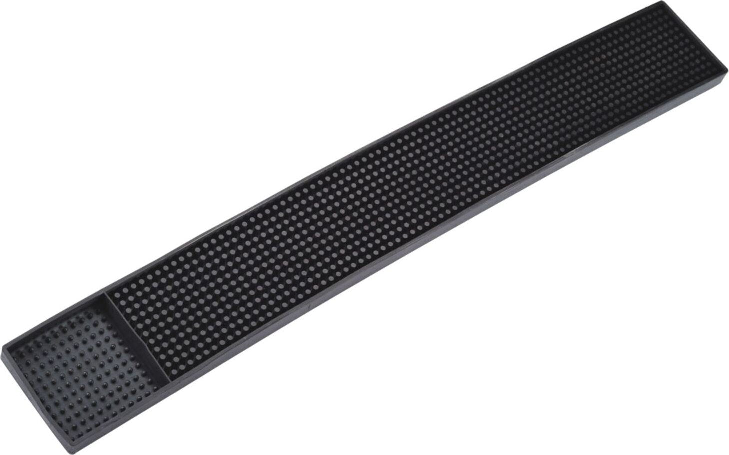 Omcan - 27" x 3.25" Black Bar Rail Spill Mat (457 x 305 mm), Pack of 20 - 80365