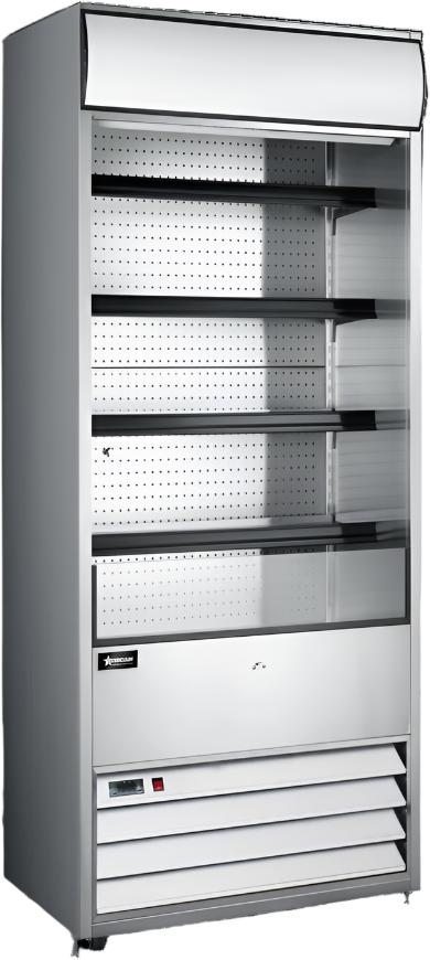 Omcan - 30″ Grab-and-Go 15.5 Cu.Ft. Stainless Steel Refrigerated Showcase - 48479