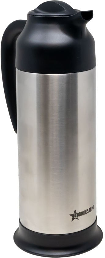 Omcan - 34 Oz (1 L) Stainless Steel Insulated Thermal Coffee Carafe/Server, Pack of 6 - 47444