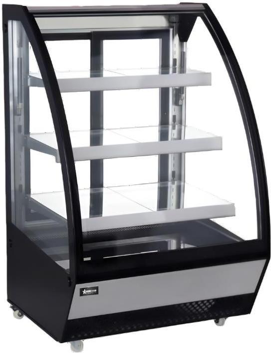 Omcan - 36″ Refrigerated Floor Showcase with Curved Glass - 48351