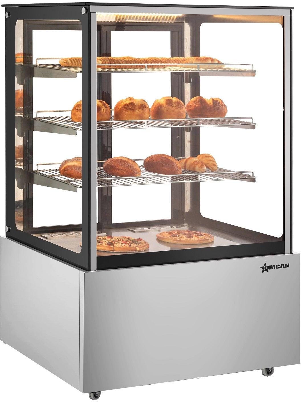 Omcan - 37" Square-Glass 15.7 Cu.Ft. Countertop Display Warmer - 48390