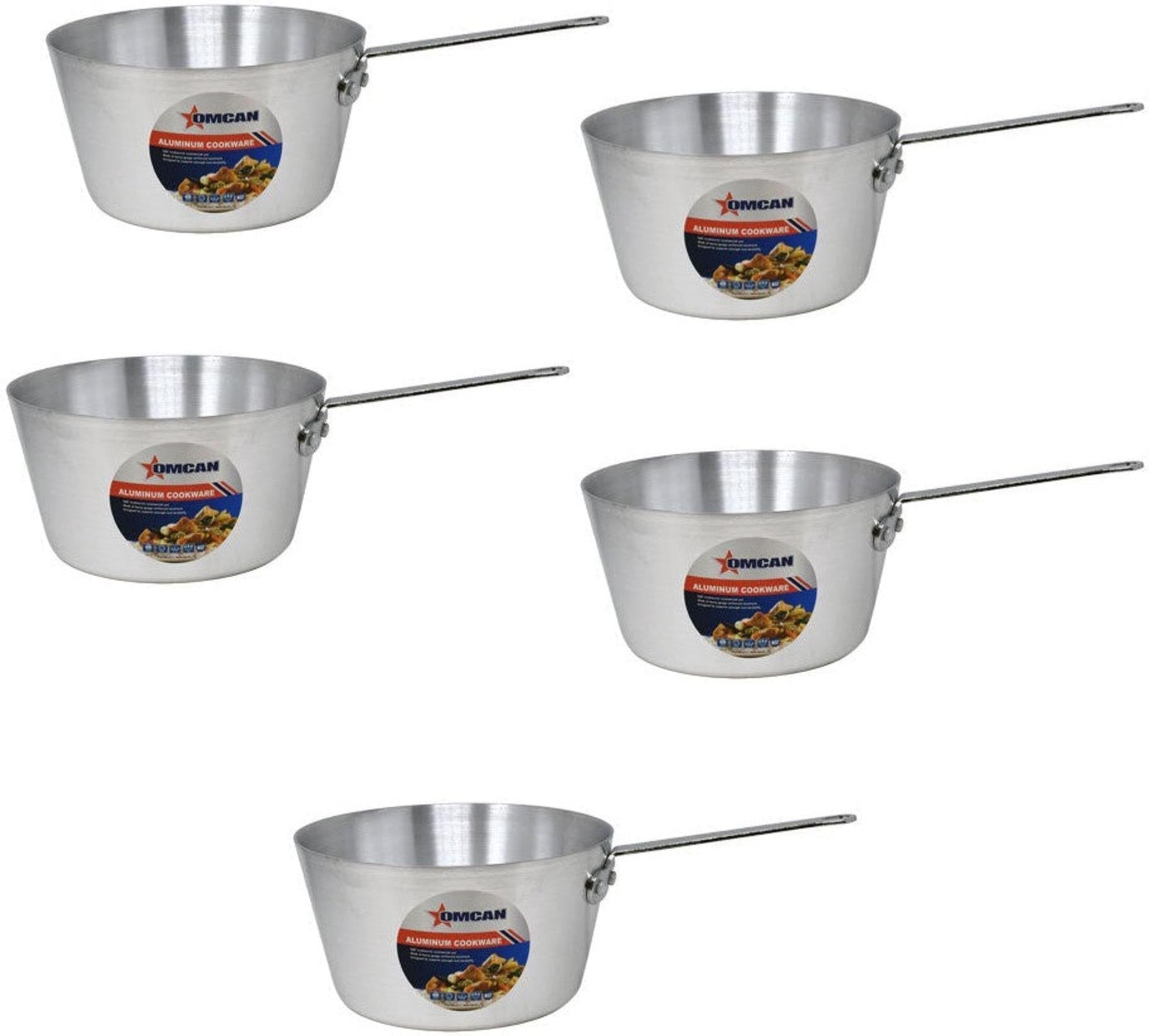 Omcan - 5.5 QT Aluminium Sauce Pan, Pack of 5 - 43346